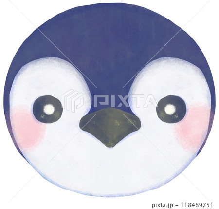 かわいいペンギンのイラスト 顔 118489751