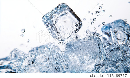 【横】炭酸と氷の背景画像2 【横】炭酸と氷の背景画像2 118489757