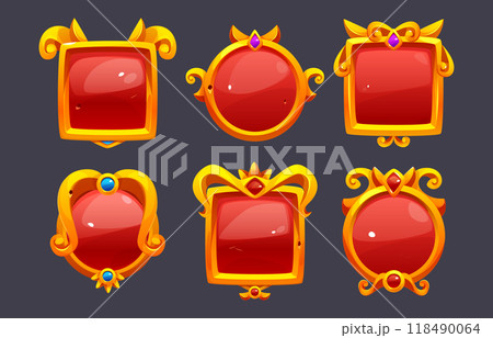 Golden fantasy medieval frame for game ui Golden fantasy medieval frame for game ui 118490064