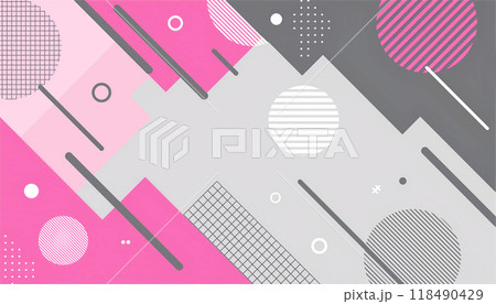 ピンクとグレーのポップな抽象的背景 ピンクとグレーのポップな抽象的背景 118490429