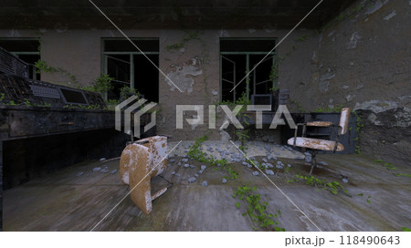 廃墟の荒れた室内 廃墟の荒れた室内 118490643