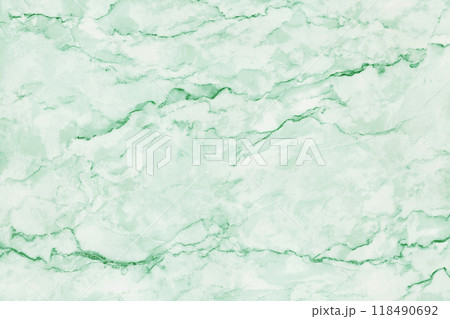 Green background marble wall texture for design art work, seamless pattern of tile stone with bright and luxury. Green background marble wall texture for design art work, seamless pattern of tile stone with bright and luxury. 118490692