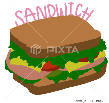Hand drawn sandwich for fast food, American dish, cook book, restaurant, cafe, menu, recipe, patches, print, toy, department store, food zone, lunch, brunch, dinner, ingredients, cuisine, quick meal Hand drawn sandwich for fast food, American dish, cook book, restaurant, cafe, menu, recipe, patches, print, toy, department store, food zone, lunch, brunch, dinner, ingredients, cuisine, quick meal 118490696