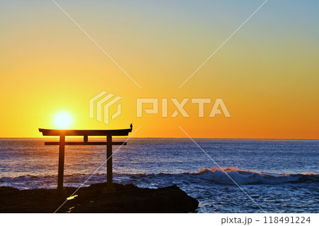 茨城県 大洗磯前神社からの初日の出 茨城県 大洗磯前神社からの初日の出 118491224