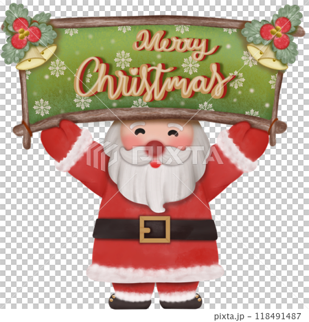 Set of cartoon santa claus hand drawn cute.characters cute and happy for decor elements xmas holiday eve celebration Set of cartoon santa claus hand drawn cute.characters cute and happy for decor elements xmas holiday eve celebration 118491487