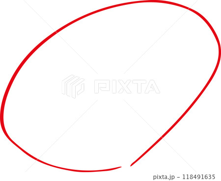 手描き赤丸　採点　テスト 118491635