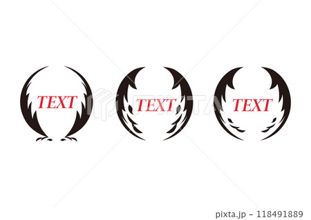 鳥のシンボルロゴ素材③ 鳥のシンボルロゴ素材③ 118491889