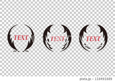 鳥のシンボルロゴ素材③ 鳥のシンボルロゴ素材③ 118491889