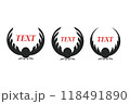 鳥のシンボルロゴ素材② 118491890