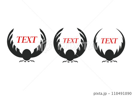 鳥のシンボルロゴ素材② 鳥のシンボルロゴ素材② 118491890