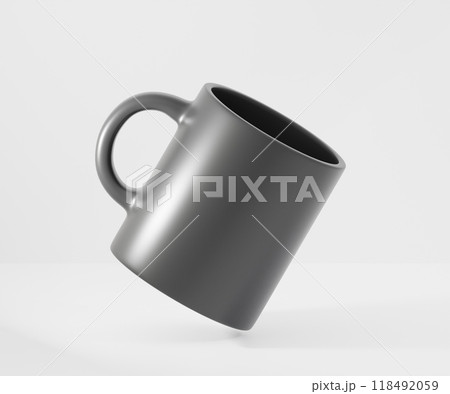 Realistic black mug for mockup, 3D rendering 118492059