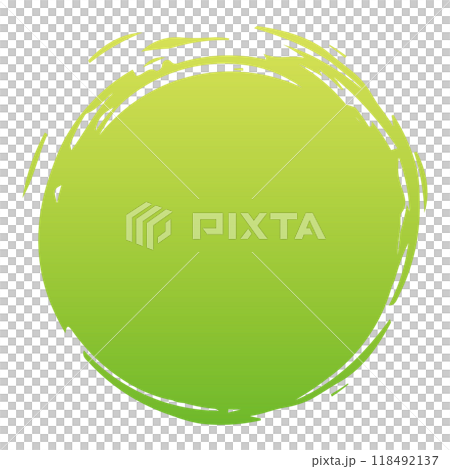 Brush yellow-green circle simple heading frame Brush yellow-green circle simple heading frame 118492137