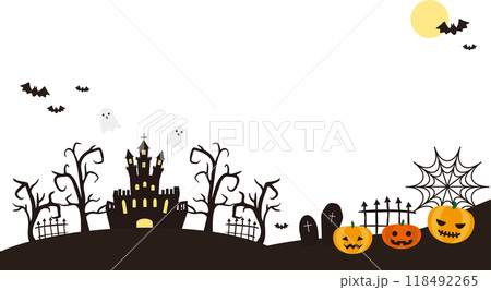 おしゃれなハロウィンの背景イラスト素材 118492265