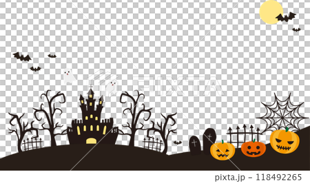 おしゃれなハロウィンの背景イラスト素材 118492265