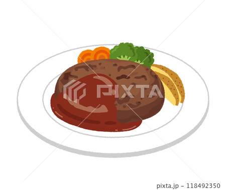 ハンバーグのイラスト 118492350