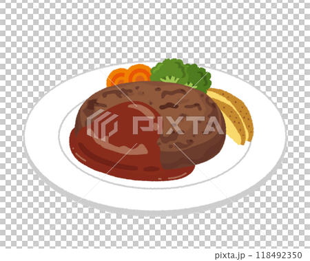 ハンバーグのイラスト 118492350