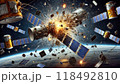 宇宙空間での人工衛星衝突事故 118492810