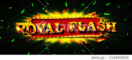 Royal flush lettering with vintage-style light bulbs 118493600