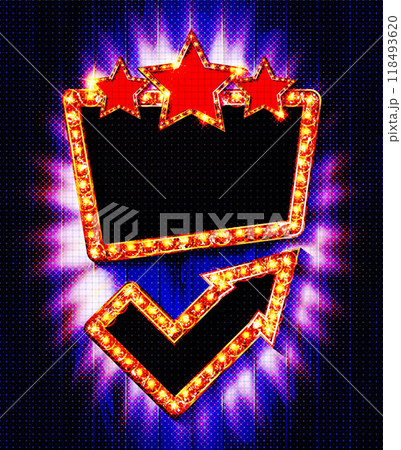 Retro light sign. Vintage style banner. 118493620