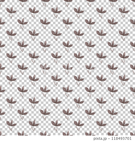 Brown fantasy floral silhouette. Pattern of flowers. Watercolor texture. Ideal for decorating fabrics, wallpaper, dishes and other products Brown fantasy floral silhouette. Pattern of flowers. Watercolor texture. Ideal for decorating fabrics, wallpaper, dishes and other products 118493701