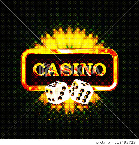 Casino. Golden inscription Casino 118493725