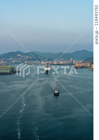 長崎港客船出港（Celebrity Millennium）女神大橋から【長崎市】 118493782