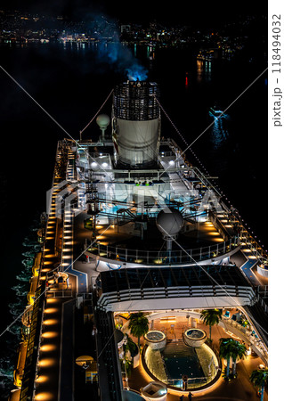 長崎港客船出港(Adora Magic City)女神大橋通過夜景ライトアップ【長崎市】 長崎港客船出港(Adora Magic City)女神大橋通過夜景ライトアップ【長崎市】 118494032