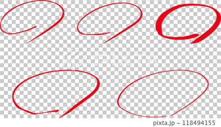 手繪紅圈評分測驗集 118494155