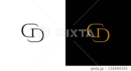 Elegant and luxury GD logo design 118494191