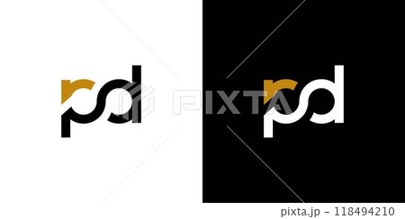 Modern and unique PD logo design 118494210
