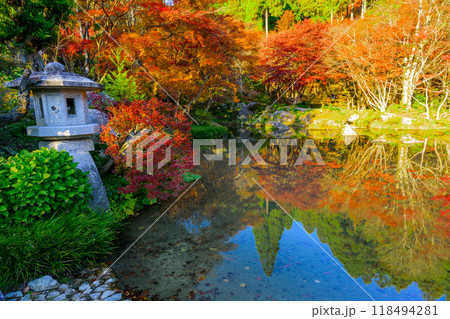 四季を通じて自然の絶景満喫 秋晴れ陽射し 紅葉リフレクション風景 環境芸術の森(佐賀県唐津市) 四季を通じて自然の絶景満喫 秋晴れ陽射し 紅葉リフレクション風景 環境芸術の森(佐賀県唐津市) 118494281