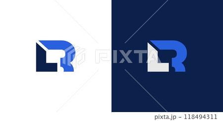 Modern and Bold LR logo design 118494311