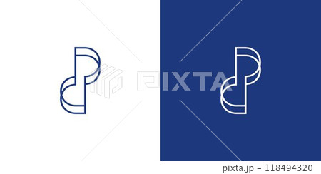 Modern and unique PD logo design 118494320