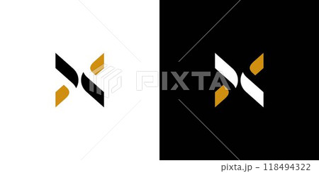 Modern and unique X logo design 118494322