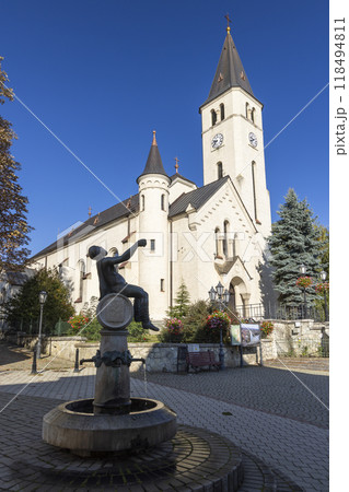 Central square in Tokaj town, Tokaj region, UNESCO site, Great Plain, North Hungary Central square in Tokaj town, Tokaj region, UNESCO site, Great Plain, North Hungary 118494811