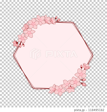Cherry blossom vector frame material Cherry blossom vector frame material 118495182