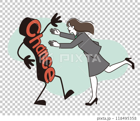 Business people trying to seize opportunities Business people trying to seize opportunities 118495358