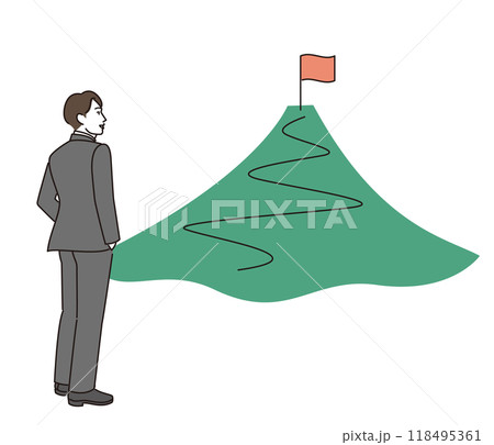 ゴールを目指すビジネスマン 118495361