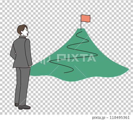 ゴールを目指すビジネスマン 118495361