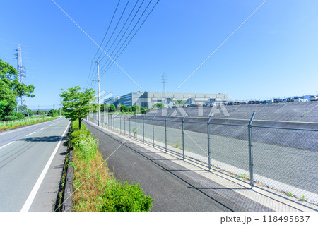 工業地帯道路から観える風景 熊本テクノロジーセンター ソニー関連企業 熊本県菊陽町 工業地帯道路から観える風景 熊本テクノロジーセンター ソニー関連企業 熊本県菊陽町 118495837