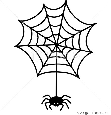 spider silhouette with spider 118496549