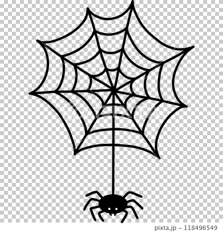 spider silhouette with spider 118496549