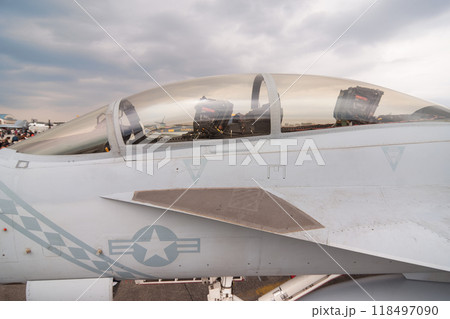アメリカ海軍F/A-18Fスーパーホーネットのコクピット 118497090