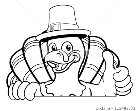 Turkey Thanksgiving Cartoon Bird Christmas Mascot 118498372