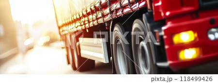 Delivery cargo trucks on the road. Delivery cargo trucks on the road. 118499426