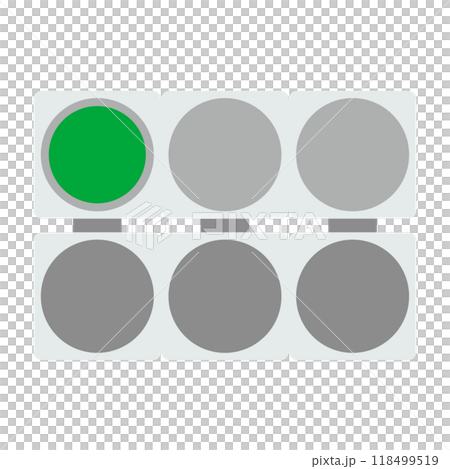 Flat illustration of green light and arrow light Flat illustration of green light and arrow light 118499519