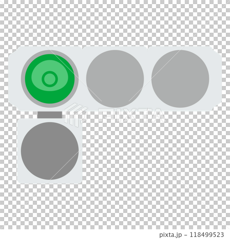青信号と矢印灯器のイラスト 青信号と矢印灯器のイラスト 118499523