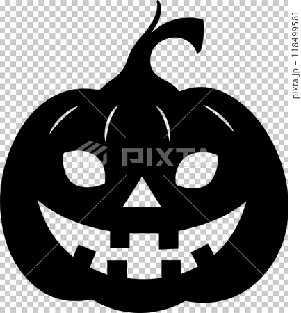 Halloween Vector Icon of a Creepy Smiling Jack O Lantern Pumpkin in Black Silhouette for Scary Spooky Designs, Png, Eps, Transparent Background Halloween Vector Icon of a Creepy Smiling Jack O Lantern Pumpkin in Black Silhouette for Scary Spooky Designs, Png, Eps, Transparent Background 118499581