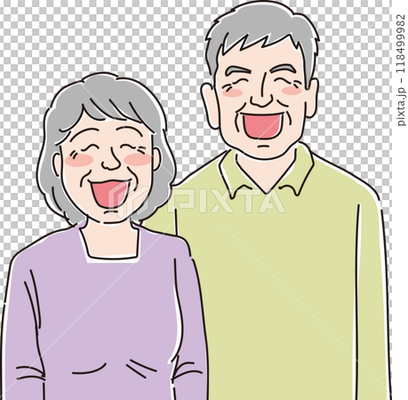 Elderly couple_smile_upper body 118499982
