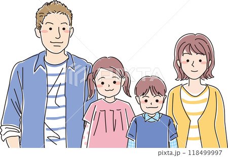 4人家族_上半身 118499997
